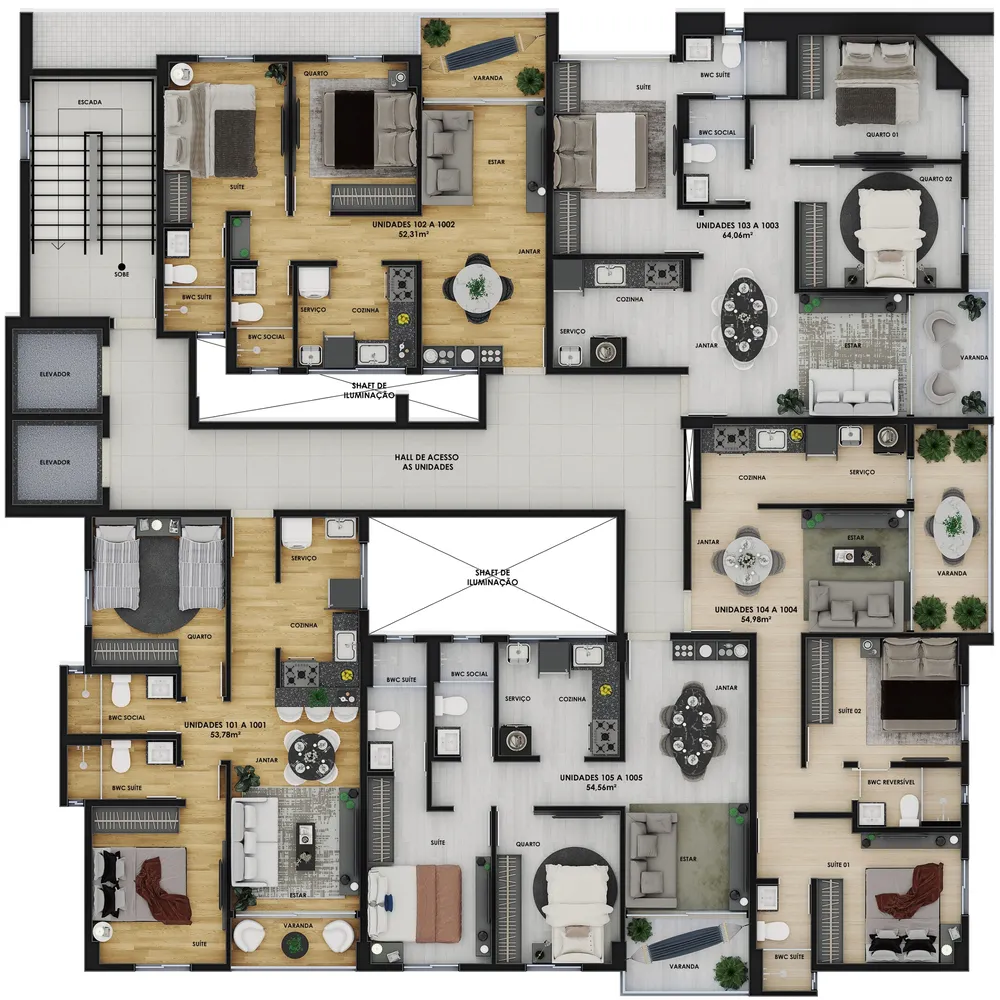 Apartamento, 2 quartos, 56 m² - Foto 7