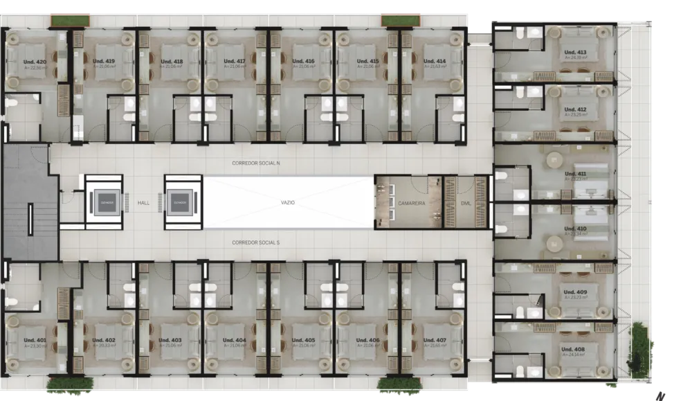 Apartamento, 1 quarto, 24 m² - Foto 6