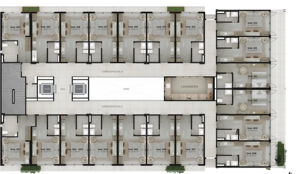 Apartamento, 1 quarto, 24 m² - Foto 3