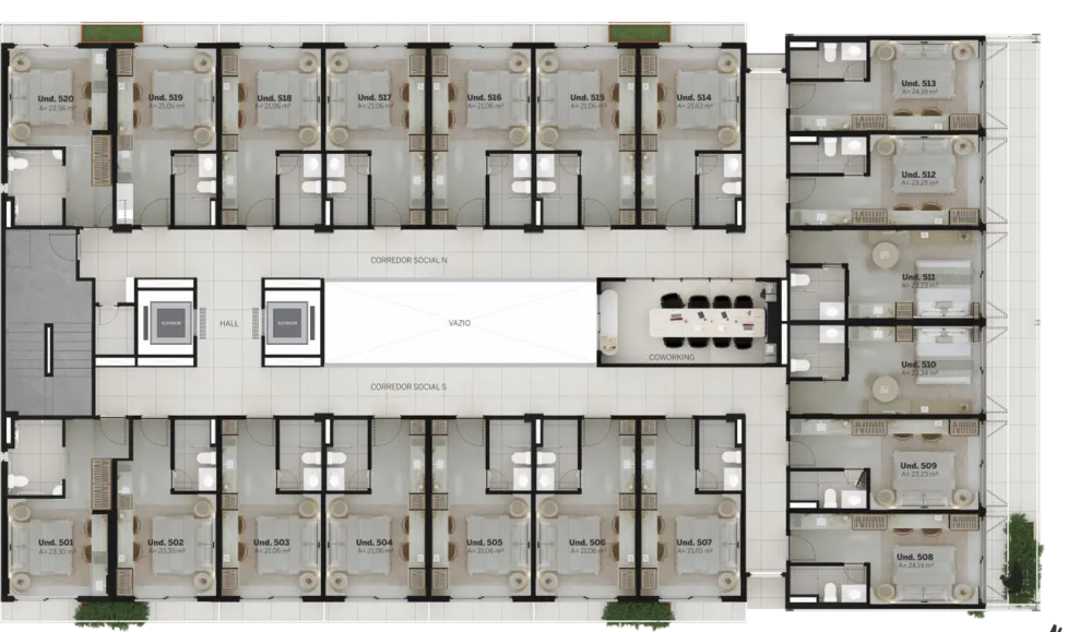 Apartamento, 1 quarto, 24 m² - Foto 8