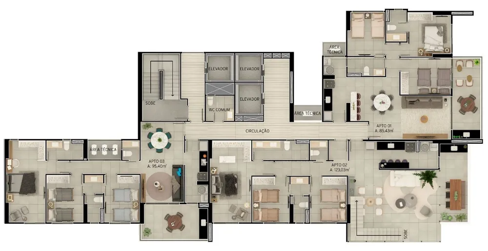 Apartamento, 3 quartos, 87 m² - Foto 1