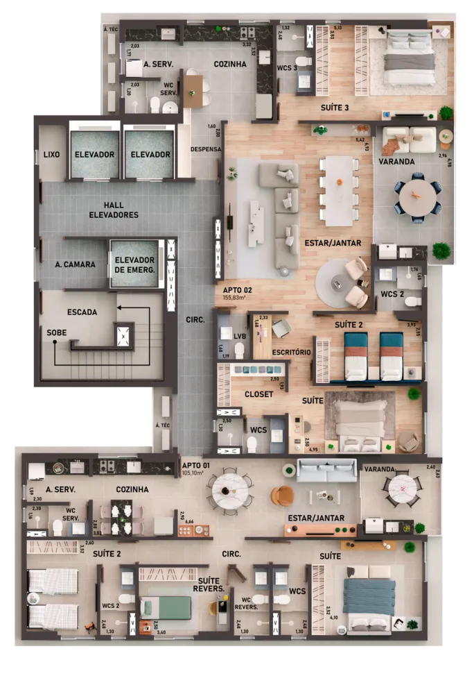 Apartamento, 3 quartos, 82 m² - Foto 4