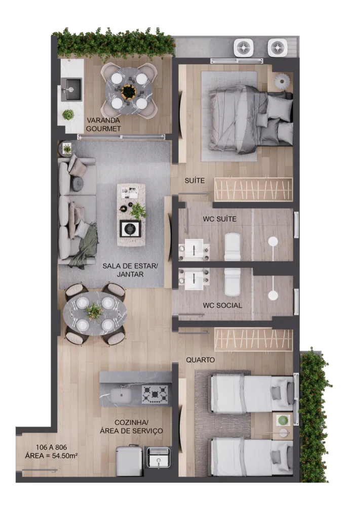 Cobertura, 2 quartos, 105 m² - Foto 7