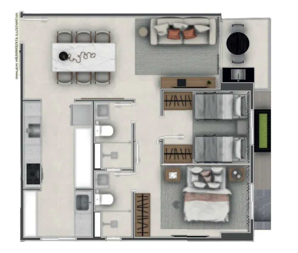 Apartamento, 2 quartos, 66 m² - Foto 4