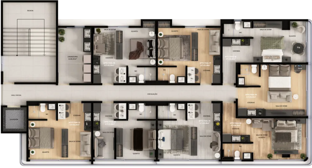 Apartamento, 1 quarto, 24 m² - Foto 3