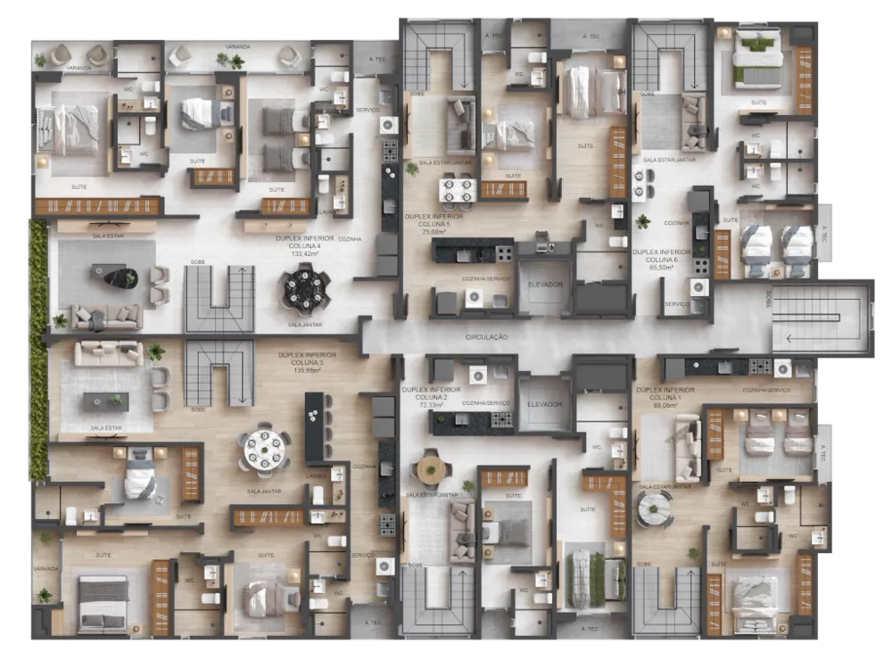 Apartamento, 2 quartos, 66 m² - Foto 1