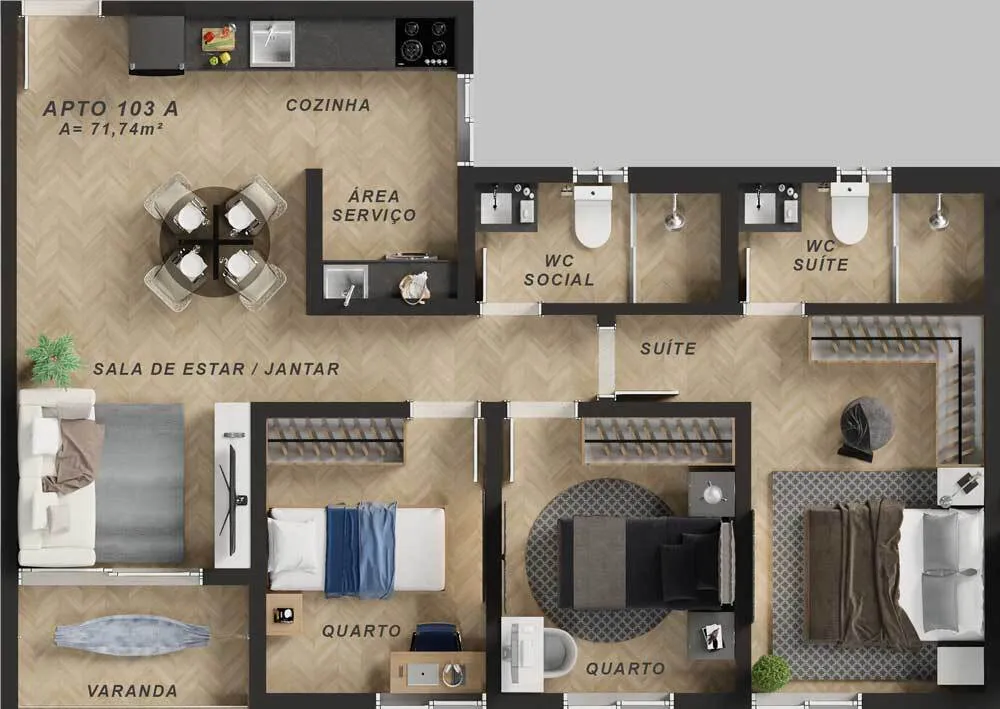 Apartamento, 1 quarto, 36 m² - Foto 8