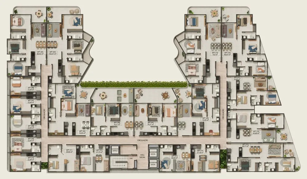 Apartamento, 2 quartos, 69 m² - Foto 1