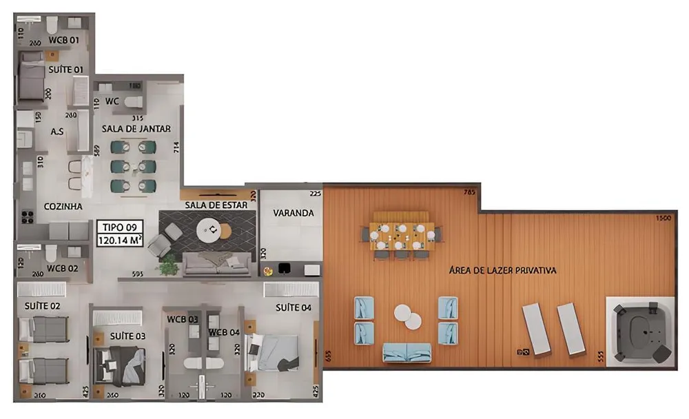 Apartamento, 2 quartos, 68 m² - Foto 2