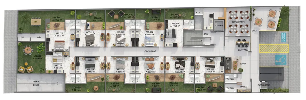 Cobertura, 1 quarto, 34 m² - Foto 5