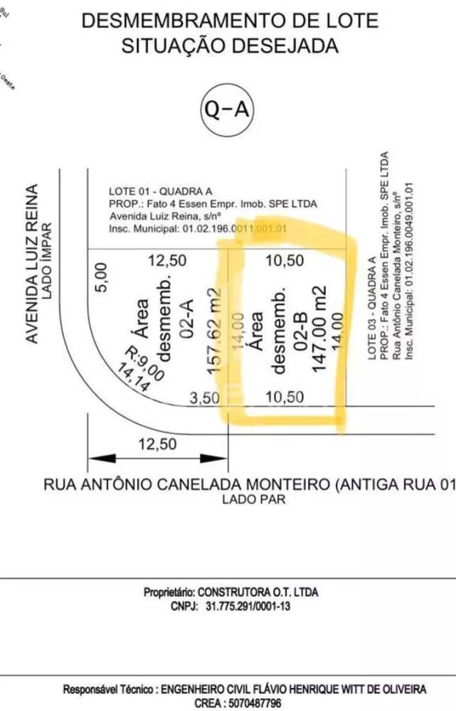 Terreno à venda, 147m² - Foto 2