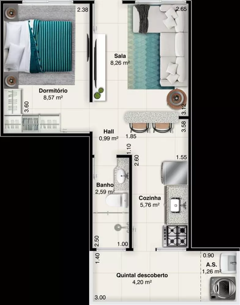 Casa à venda com 1 quarto, 31m² - Foto 2