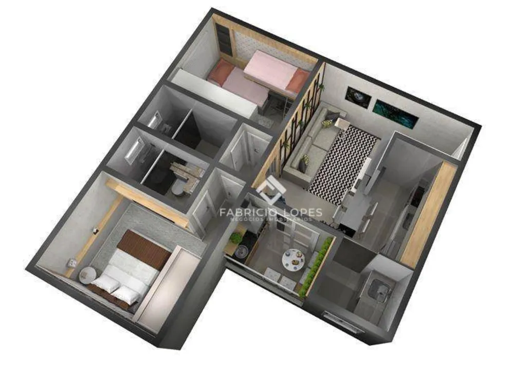 Apartamento, 2 quartos, 51 m² - Foto 2