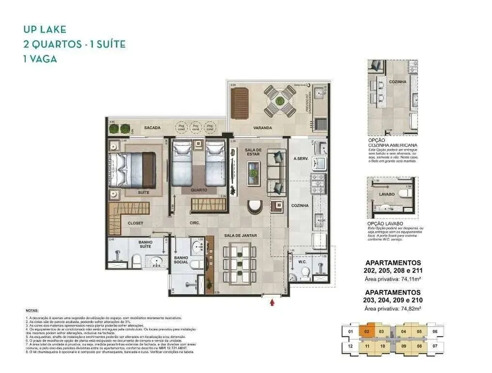 Apartamento, 2 quartos, 74 m² - Foto 20