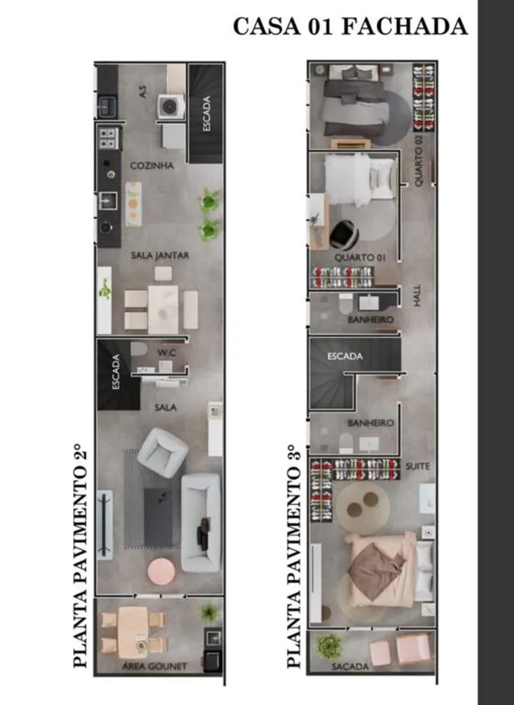 Casa, 3 quartos, 120 m² - Foto 2