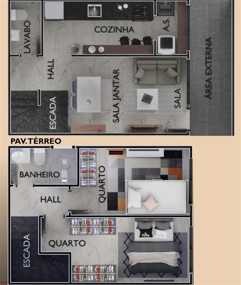Sobrado, 2 quartos, 60 m² - Foto 2