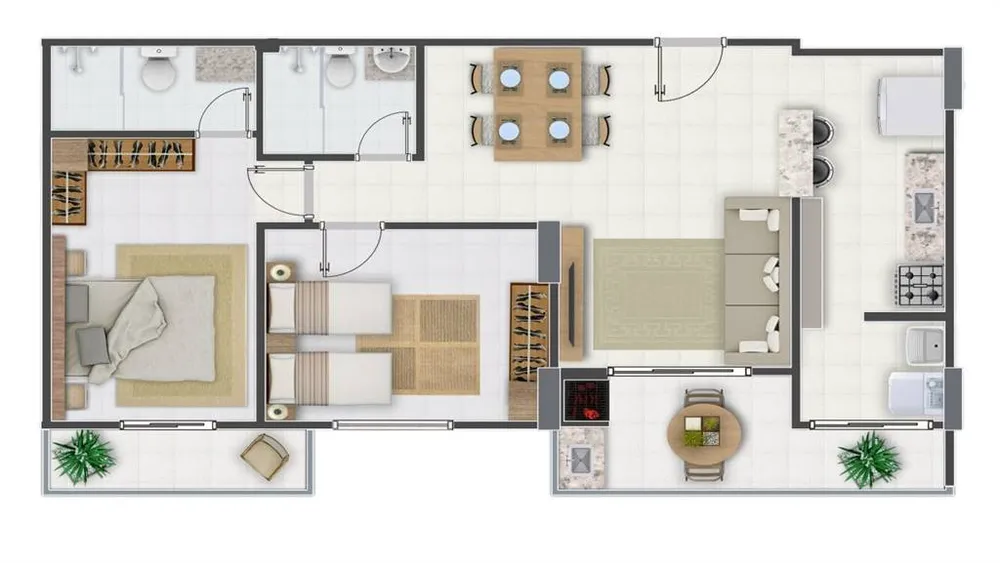 Apartamento, 2 quartos, 93 m² - Foto 2