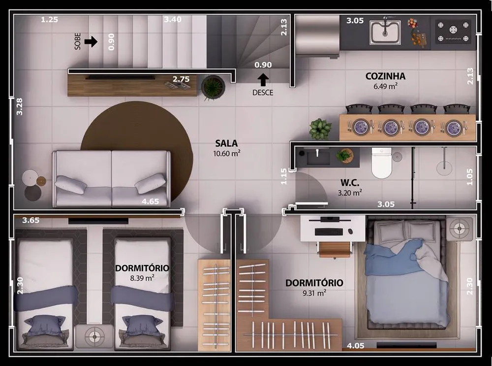 Casa de Condomínio, 2 quartos - Foto 8