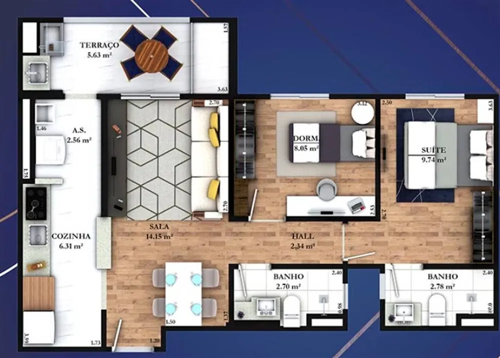 Apartamento, 2 quartos, 64 m² - Foto 11