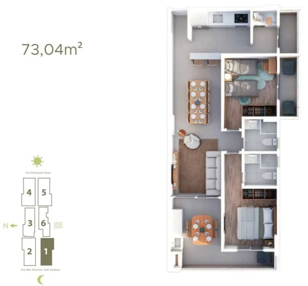 Apartamento, 2 quartos, 76 m² - Foto 2