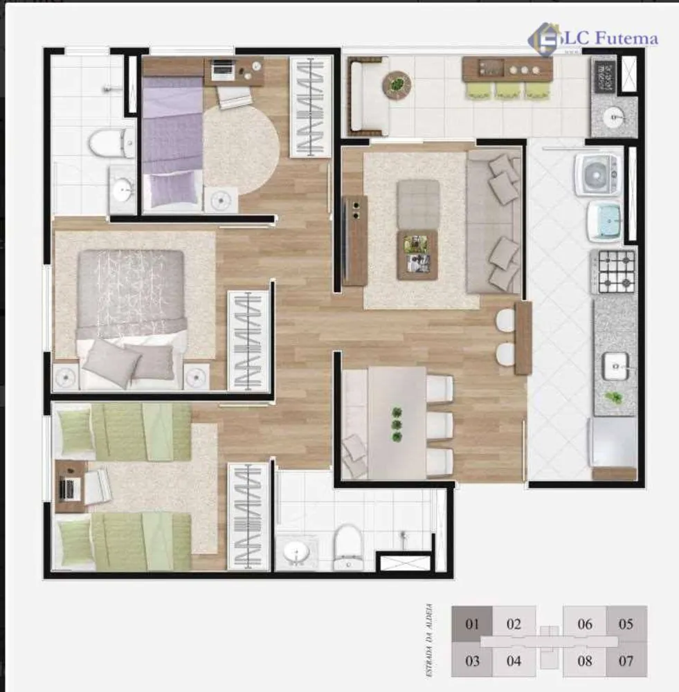 Apartamento, 3 quartos, 60 m² - Foto 13