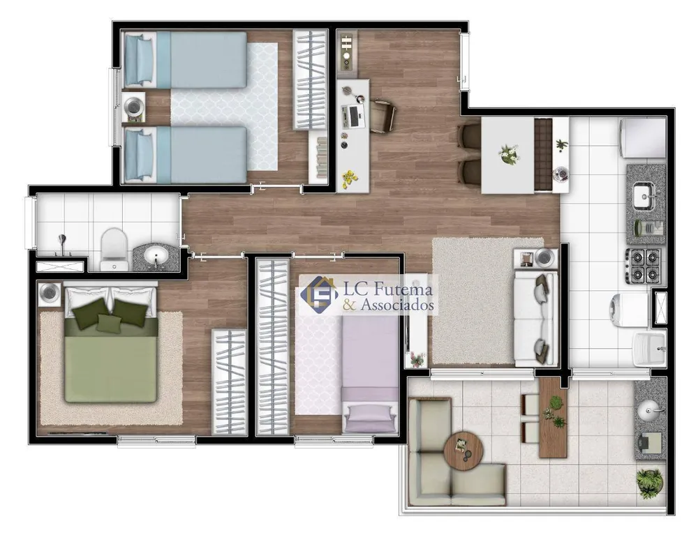 Apartamento, 3 quartos, 56 m² - Foto 5