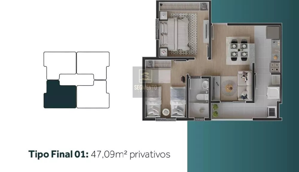 Apartamento, 2 quartos, 47 m² - Foto 13
