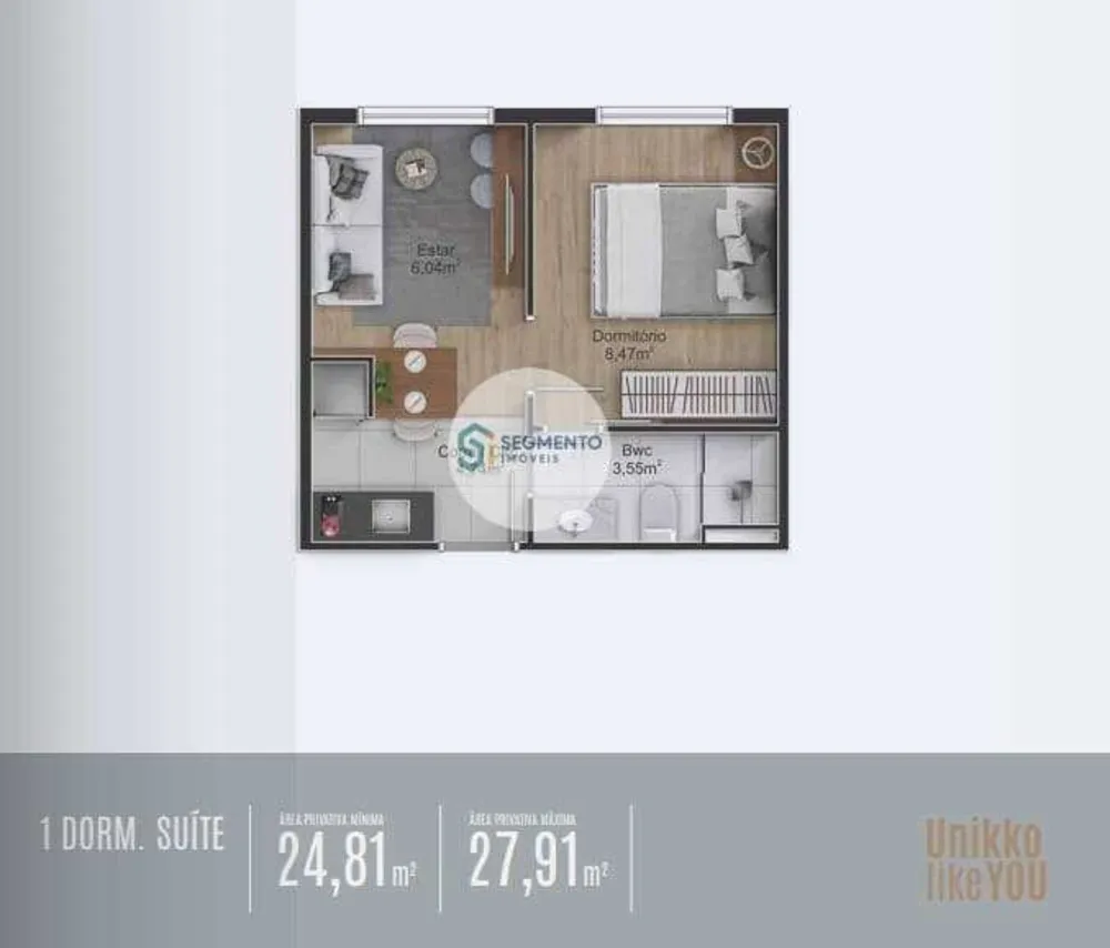 Apartamento, 1 quarto, 25 m² - Foto 12