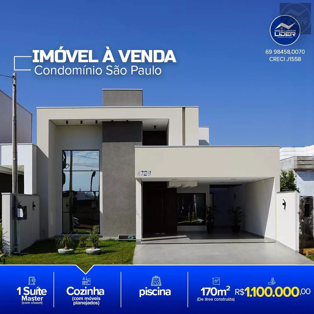 Casa de Condomínio à venda com 3 quartos, 250m² - Foto 1