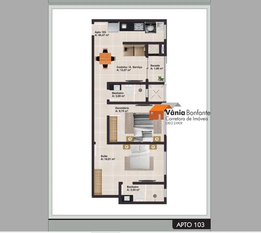 Apartamento, 2 quartos, 60 m² - Foto 5