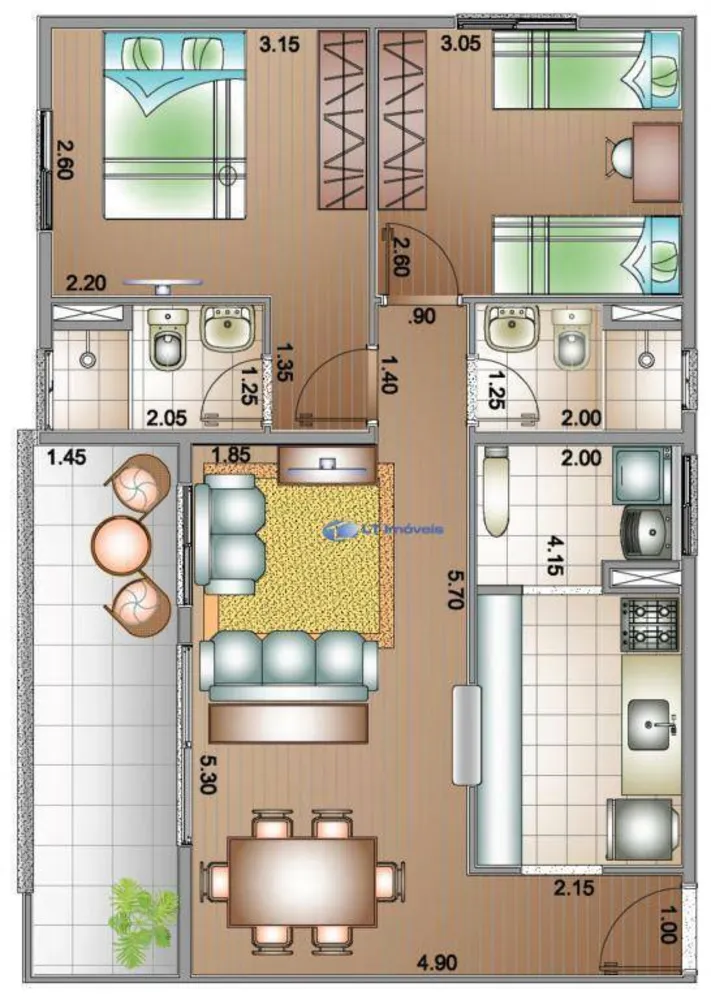 Apartamento, 2 quartos, 64 m² - Foto 12