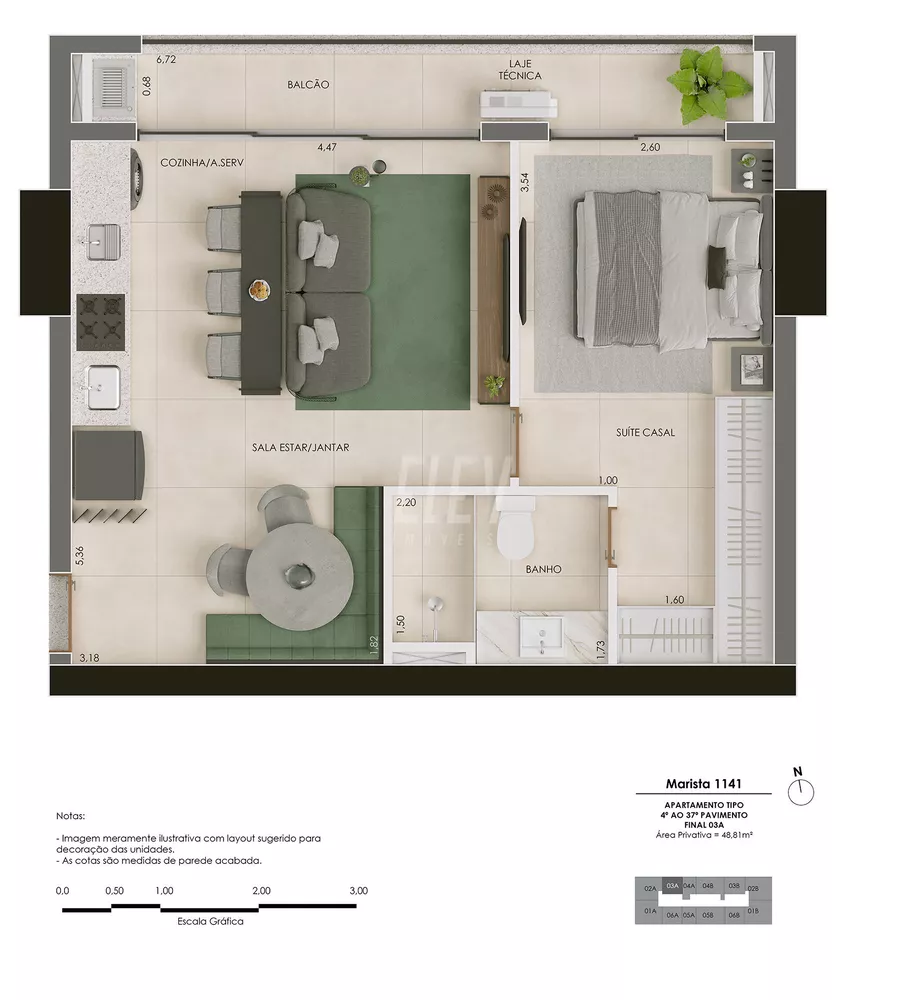 Apartamento, 1 quarto, 48 m² - Foto 6