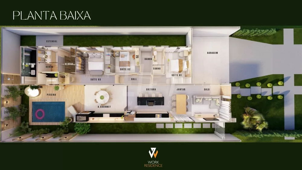 Casa de Condomínio, 3 quartos - Foto 3