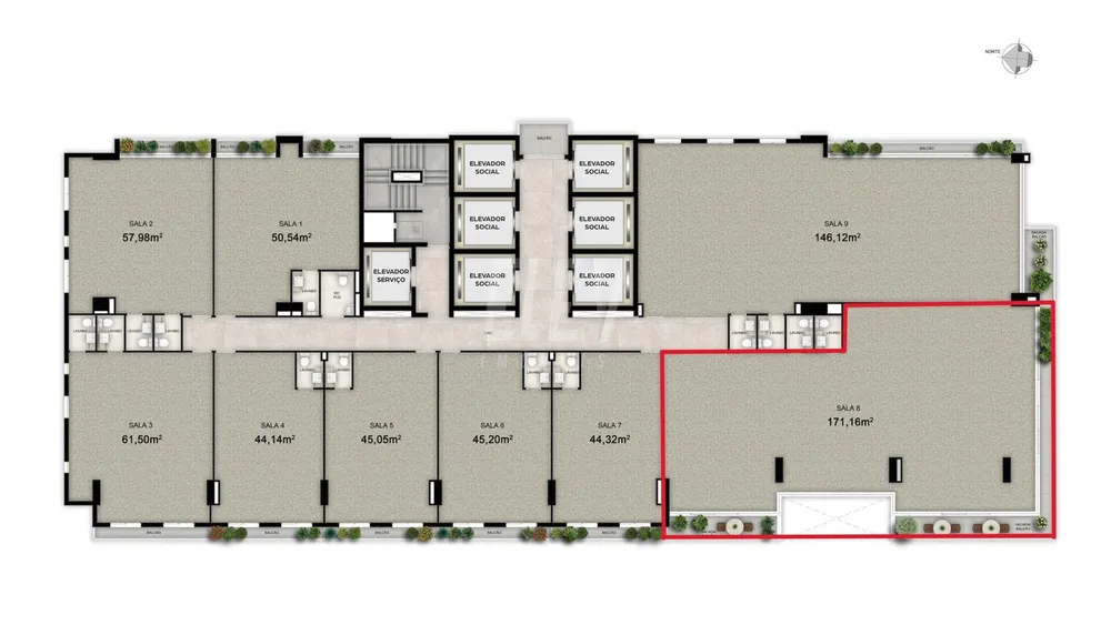 Sala-Conjunto, 171 m² - Foto 1