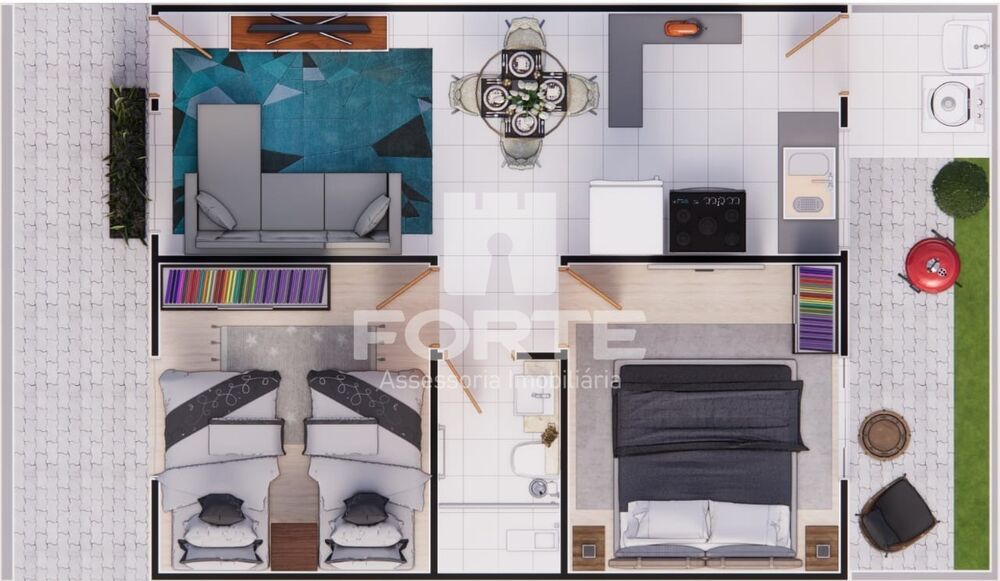 Casa, 2 quartos, 43 m² - Foto 13