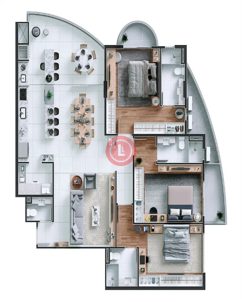 Apartamento, 3 quartos, 150 m² - Foto 4