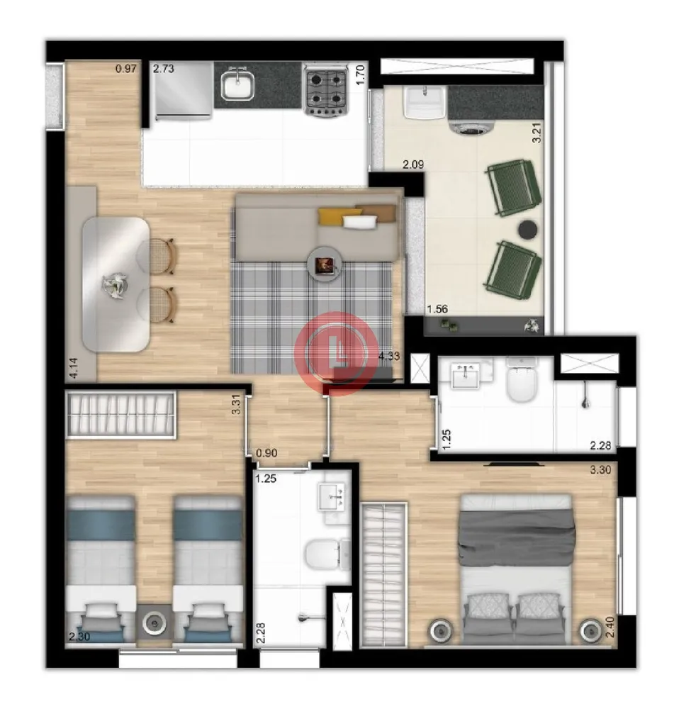 Apartamento, 1 quarto, 27 m² - Foto 10