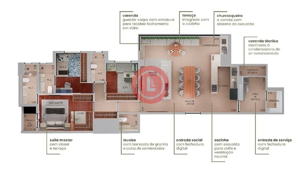 Apartamento, 3 quartos, 134 m² - Foto 12