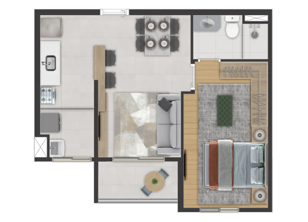 Apartamento, 1 quarto, 42 m² - Foto 7
