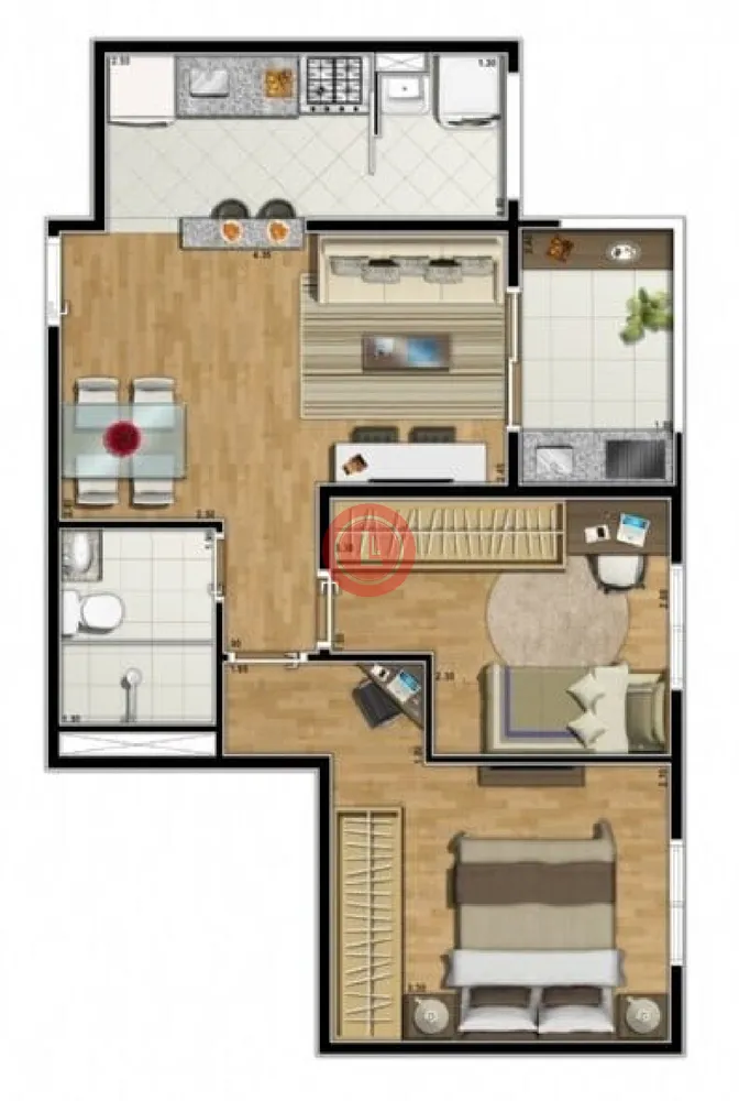 Apartamento, 2 quartos, 50 m² - Foto 4