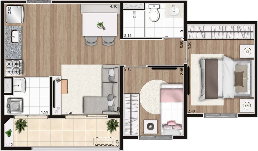 Apartamento, 2 quartos, 56 m² - Foto 11