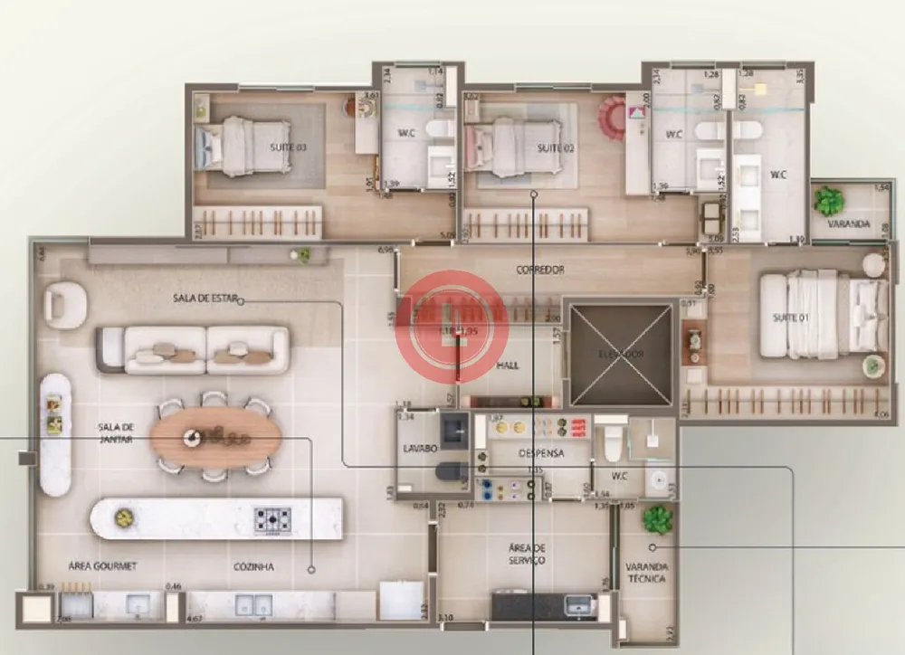 Apartamento, 3 quartos, 183 m² - Foto 12