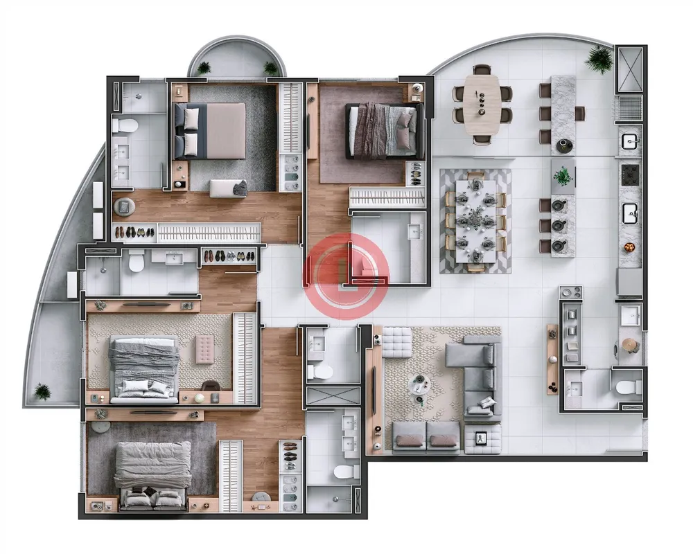 Apartamento, 4 quartos, 180 m² - Foto 9