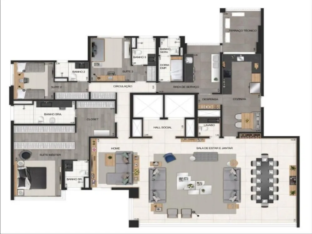 Apartamento, 4 quartos, 280 m² - Foto 2