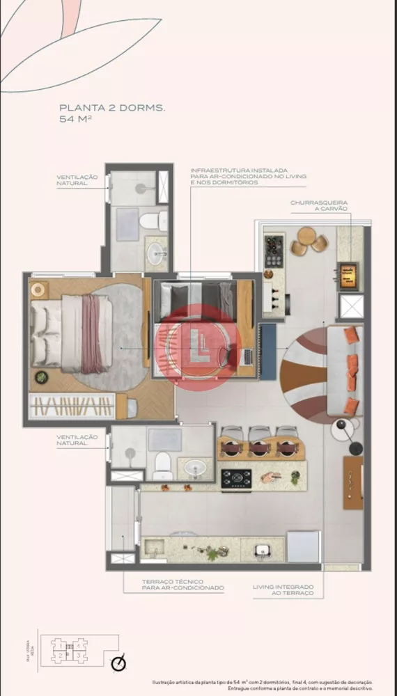 Apartamento, 2 quartos, 54 m² - Foto 5