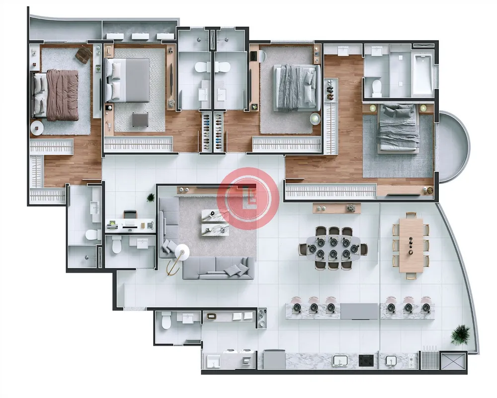 Cobertura, 4 quartos, 361 m² - Foto 3