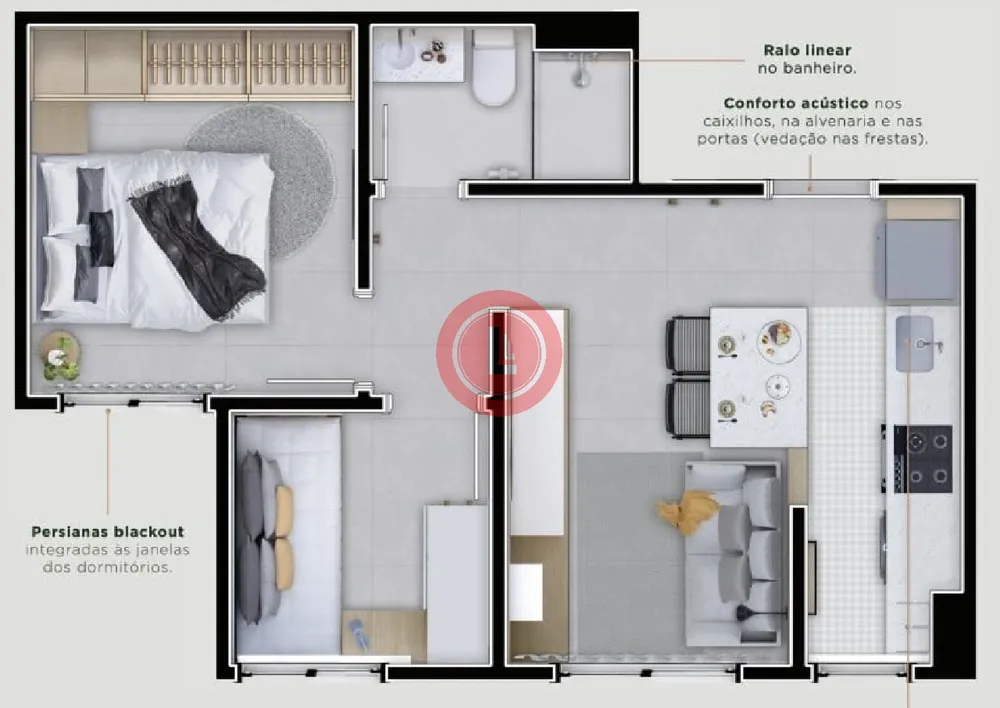 Apartamento, 2 quartos, 35 m² - Foto 7