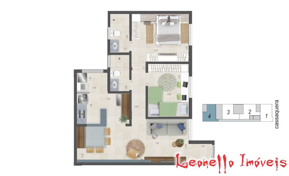 Apartamento, 2 quartos, 69 m² - Foto 6