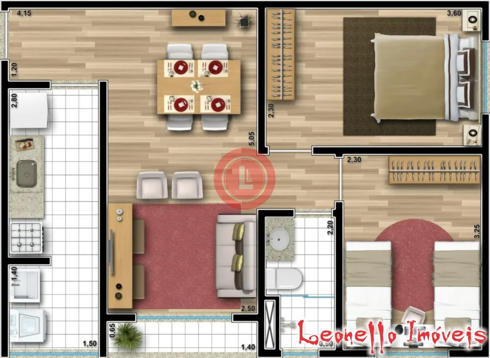 Apartamento, 2 quartos, 48 m² - Foto 3