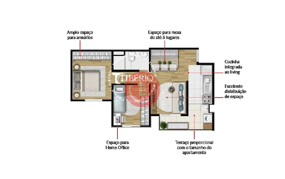 Apartamento, 3 quartos, 59 m² - Foto 3